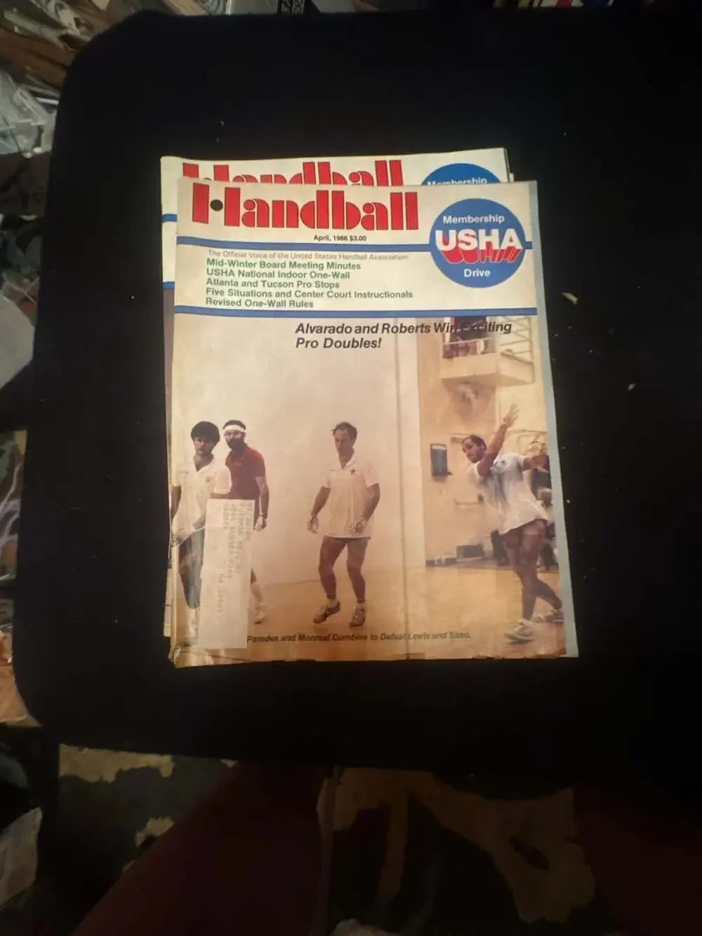 Handball Magazine April 1986 Official Voice of the United States Handball Associ